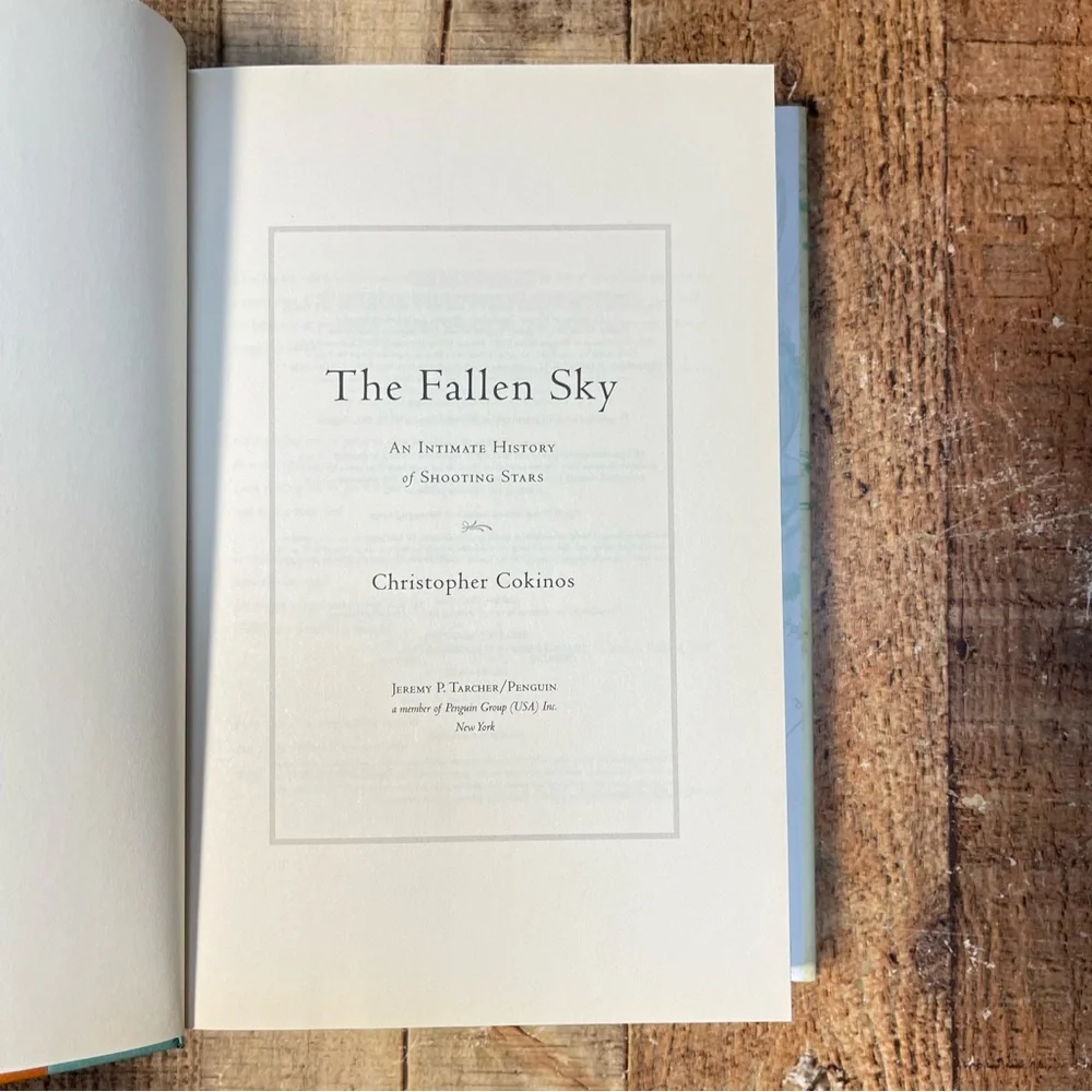 The Fallen Sky Christopher Cokinos Hardcover Book Science FIRST EDITION History
